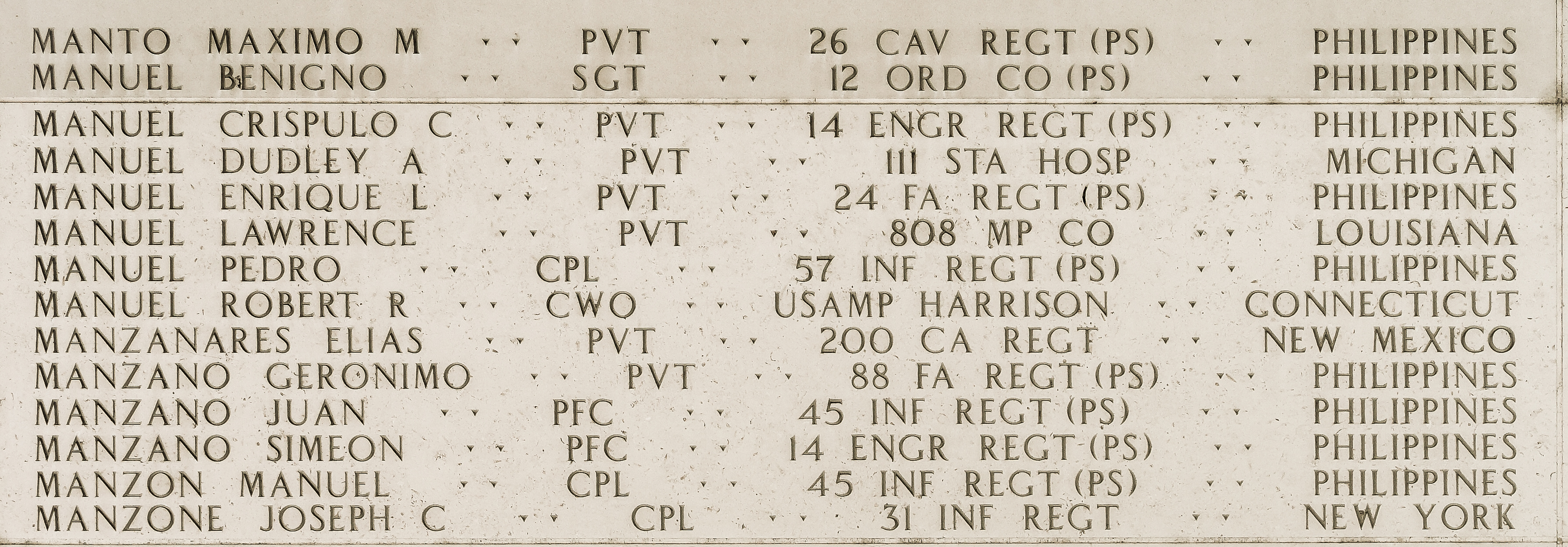 Lawrence  Manuel, Private